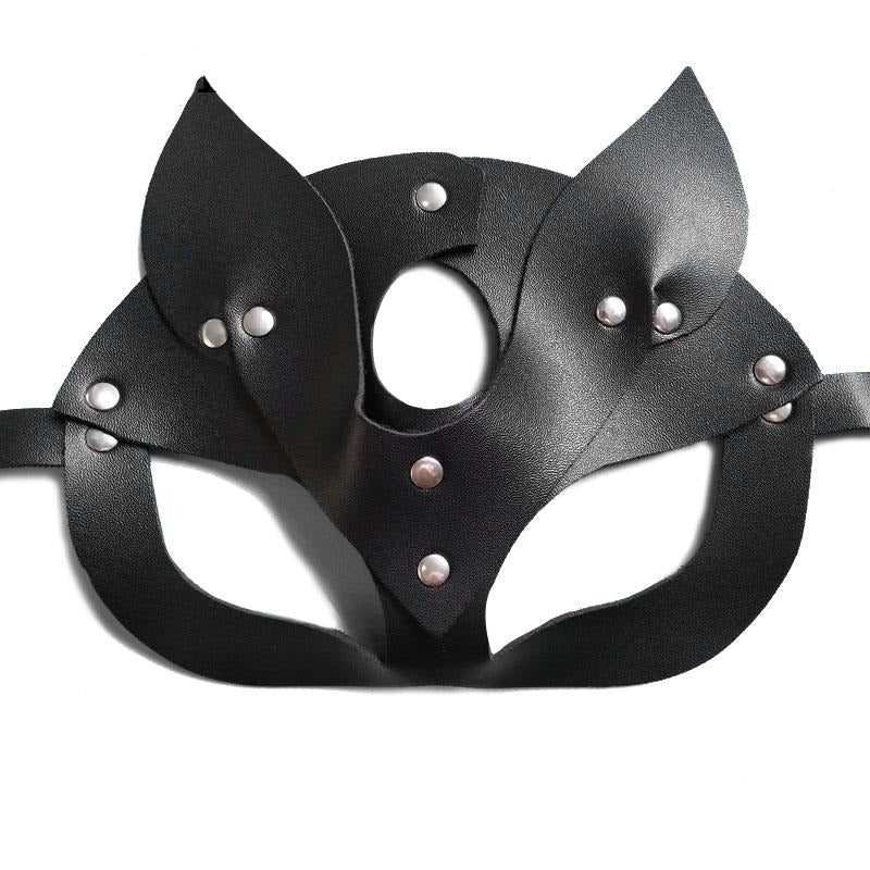 Mia™ - Elegante Katzenmaske aus veganem Leder