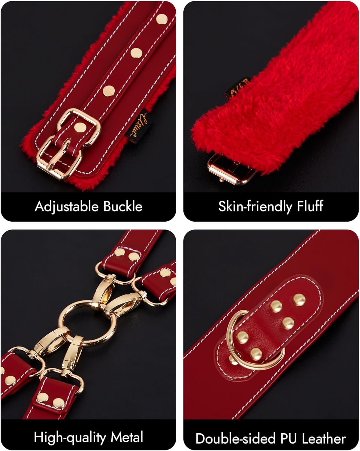 Lori™ – Leder-Bondage-Set mit Riemen & Fesseln (9-Teilig)