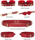 Lori™ – Leder-Bondage-Set mit Riemen & Fesseln (9-Teilig)