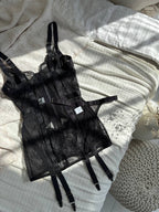 Black Mirage™ - Elegantes Spitzen-Nachthemd