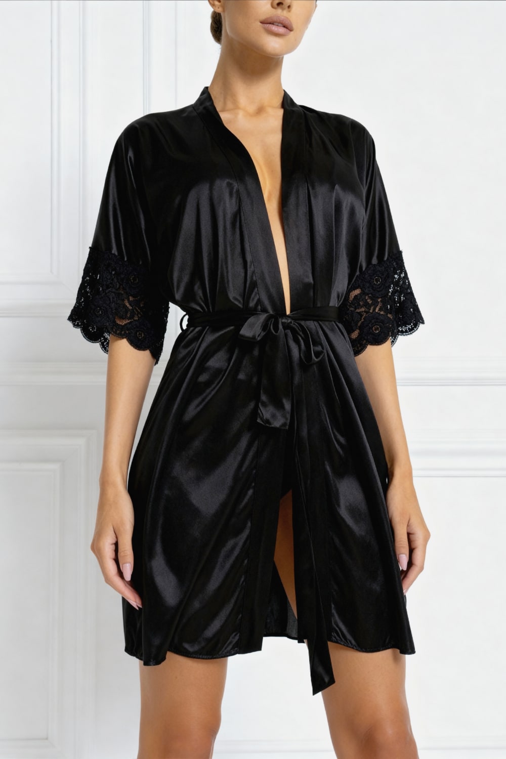 Solène™ - Eleganter Satin-Kimono