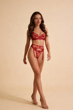 Irina™ - Elegantes 4-teiliges Spitzen-Dessous-Set