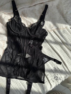 Black Mirage™ - Elegantes Spitzen-Nachthemd