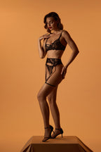 Livia™ - Elegantes 4-teiliges Spitzen-Dessous-Set