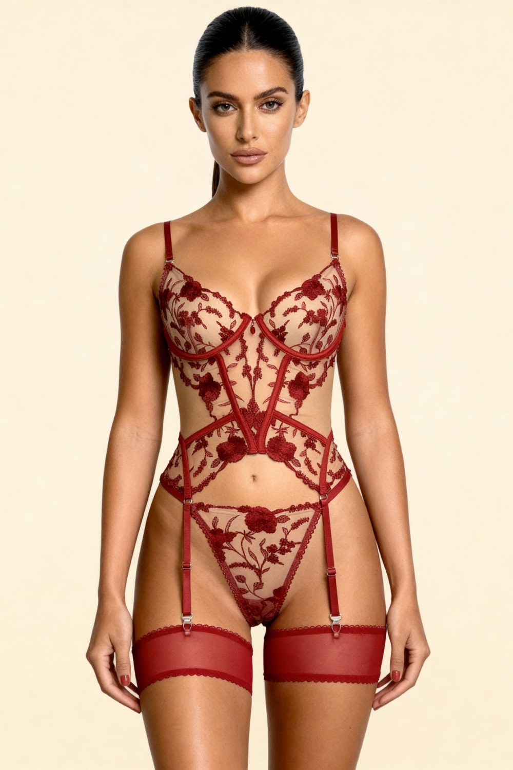 Marisela™ - Elegante Spitzen-Corsage mit String