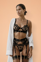 Selena™ - Elegantes Spitzen-Dessous-Set in Schwarz